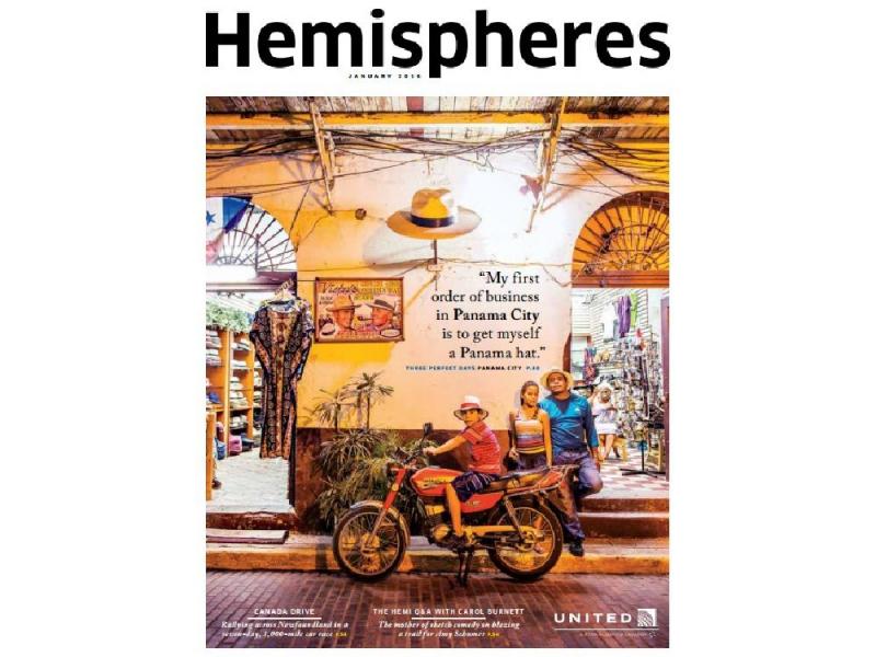 Portada de la Revista "Hemispheres" “Tres Días Perfectos en Panamá” por Hermispheres