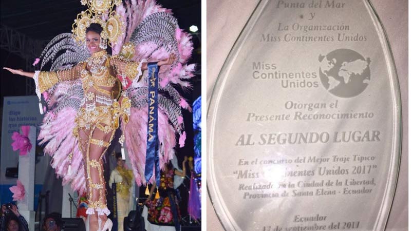 Ttraje típico de Panamá gana segundo lugar  en Miss Continentes Unidos 2017