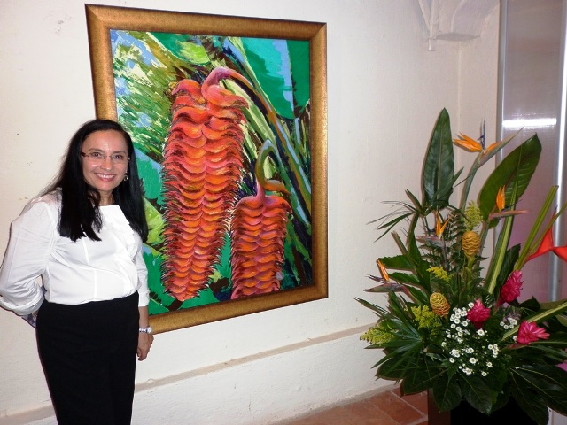 Pintora panameña exhibe obras de arte inspiradas en la naturaleza